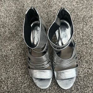 Michael Kors silver heels